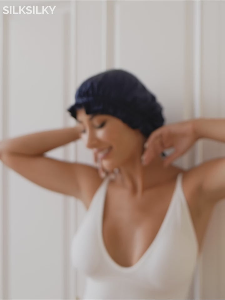 SilkSilky-CA Pure Silk Sleep Cap-video-001