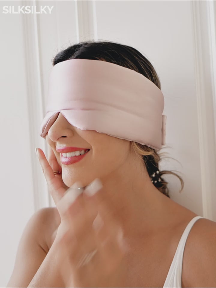 SilkSilky-CA 19Momme Pure Silk Eye Mask-video-001