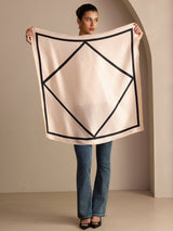 [Beige Square] SilkSilky-CA Scarf 004