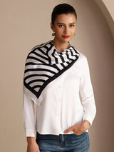 [White Arcs] SilkSilky-CA Scarf 003