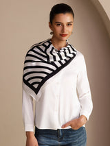 [White Arcs] SilkSilky-CA Scarf 003