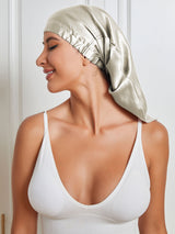 [Beige] SilkSilky-CA Sleep Cap 004