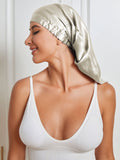 SilkSilky CA Pure Silk Sleep Cap Beige 004