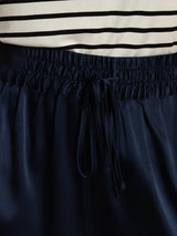 [Dark Blue] SilkSilky-CA 19Momme Stretch Silk Charmeuse Women's Shorts 005