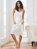 SilkSilky CA Pure Silk Sleeveless Cowl Neck Dress White 006