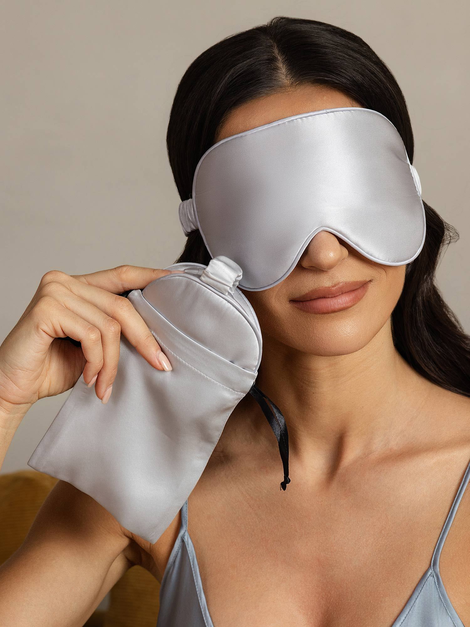 [Silver] SilkSilky-CA Pure Silk Eye Mask 002
