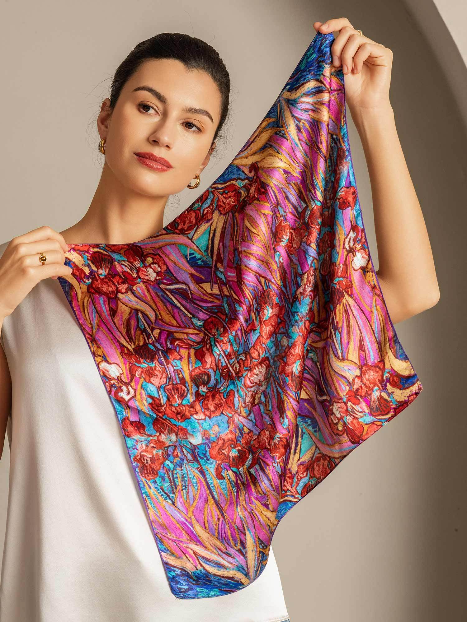 [Multi] SilkSilky-CA Pure Silk Scarf 005