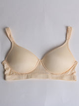 [Beige] SilkSilky-CA Silk Jersey Bra 007