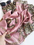 SilkSilky CA Pure Silk Scarf Leopard 003