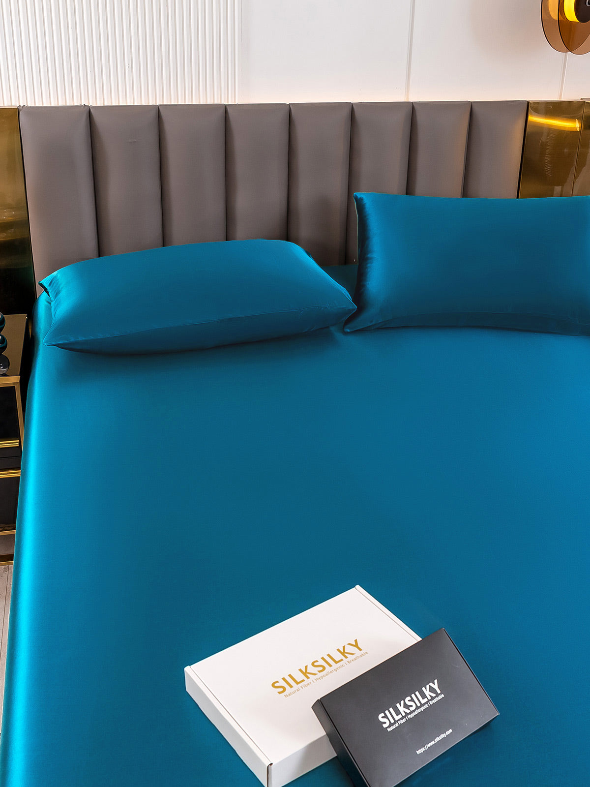 [Teal] SilkSilky-CA 19Momme Bedding Set 005