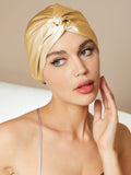 SilkSilky-CA Pure Silk Sleep Cap Champagne 001