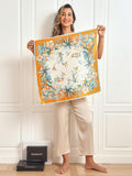 SilkSilky CA Pure Silk Scarf Orange 001