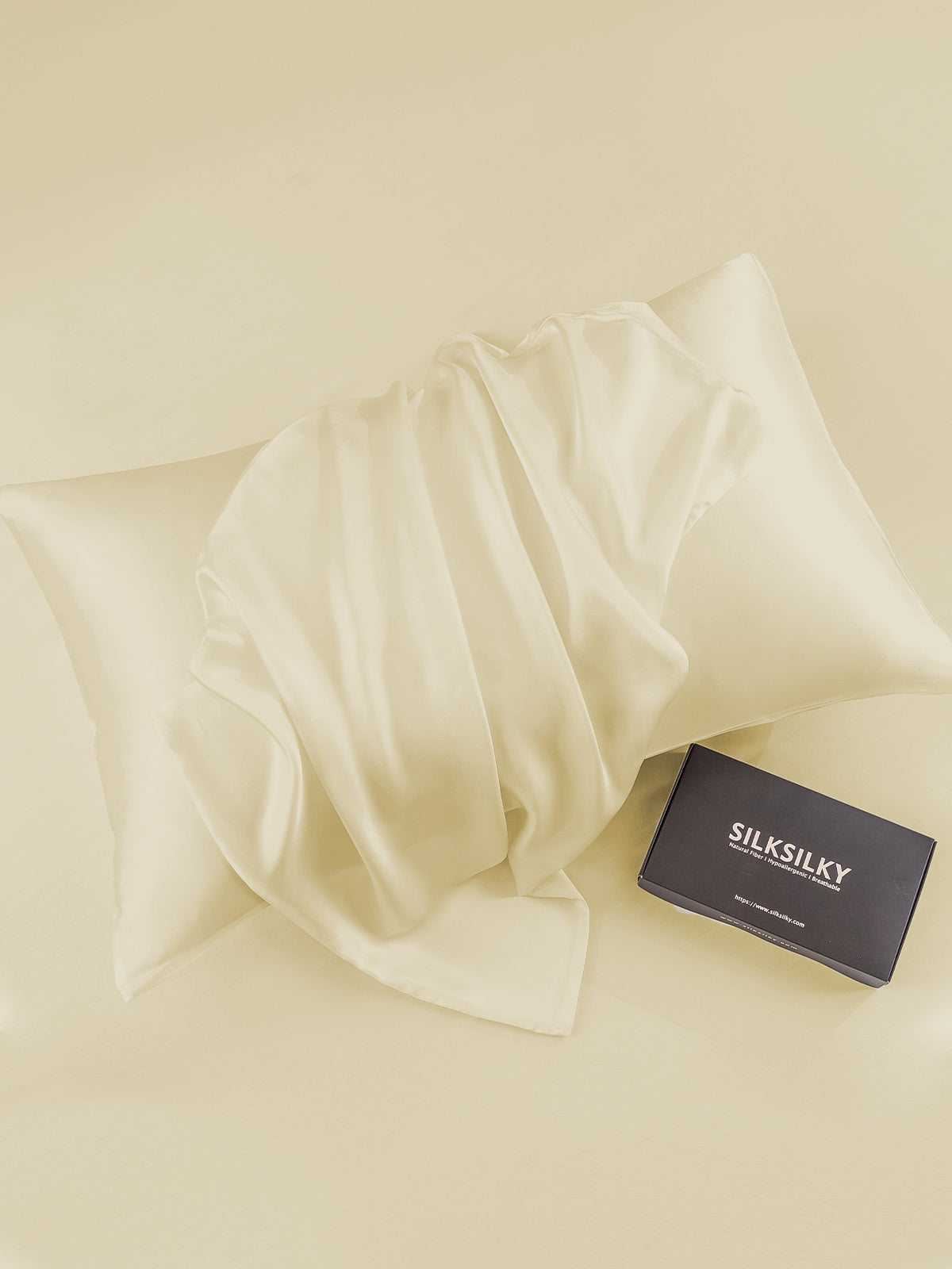 SilkSilky CA 30Momme Pure Silk Pillowcase Ivory 005