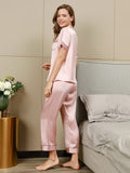 SilkSilky-CA-Pure-Silk-Short-Sleeve-Lapel-Women's-Pajamas-Pink-002