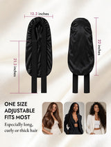 [Black] SilkSilky-CA Sleep Cap 004