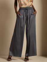 [DarkGray] SilkSilky-CA 19Momme Silk Womens Pants 001