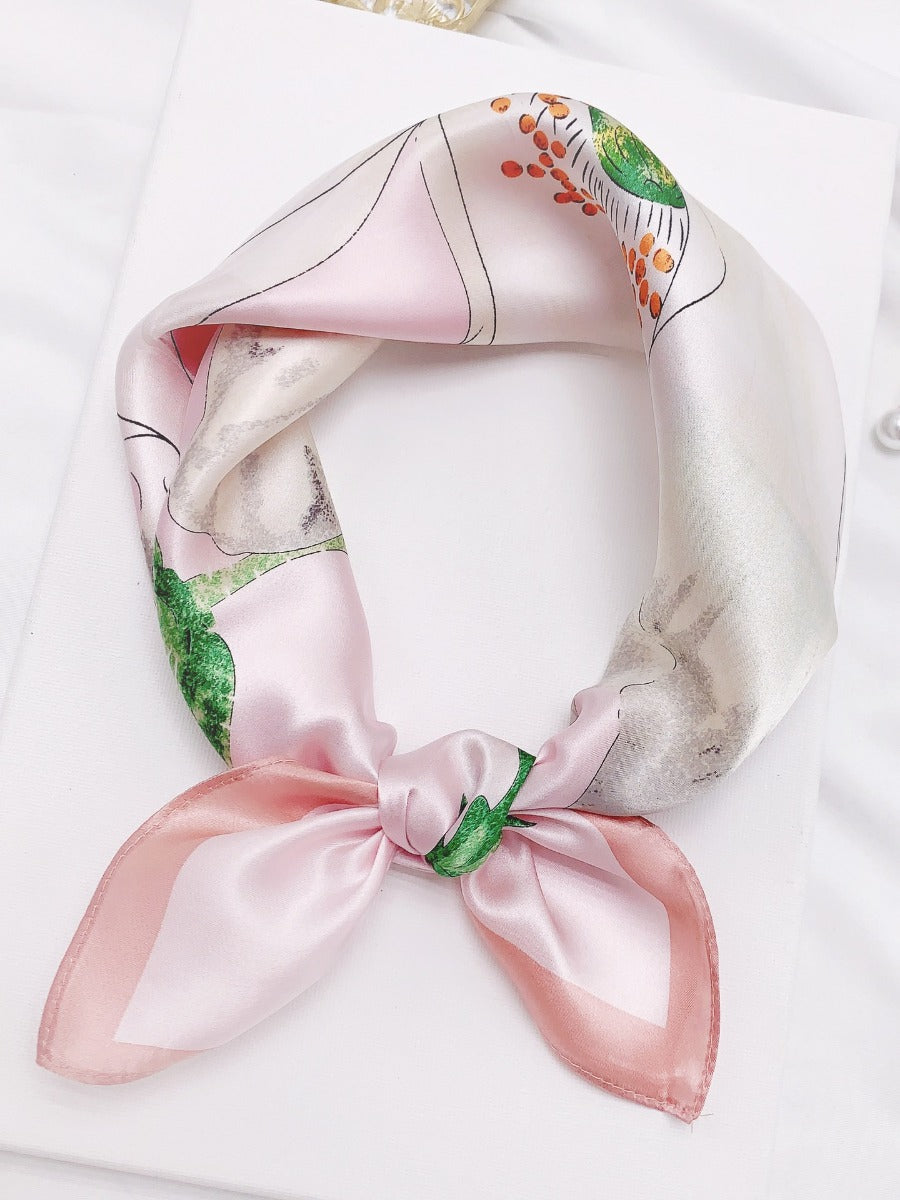 SilkSilky CA Pure Silk Scarf Pink 001