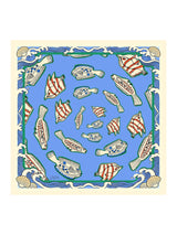 [Blue Fish] SilkSilky-CA Scarf 001