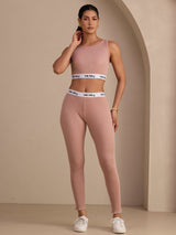 [Pink] SilkSilky-CA Sleeveless Crew Neck Women's Outfit Sets 003