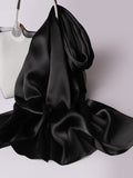 SilkSilky CA Pure Silk Scarf Black 002