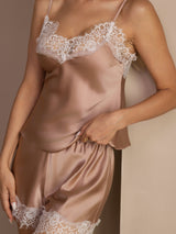 [Tuscany] SilkSilky-CA Spaghetti Strap V Neck Camisole Set 006
