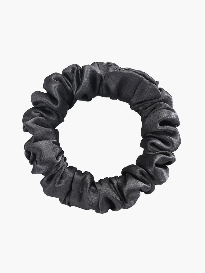 [Black] SilkSilky-CA Pure Silk Scrunchie 005,