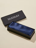 SilkSilky CA Pure Silk Scarf DarkBlue 001