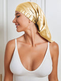 SilkSilky-CA Pure Silk Sleep Cap Champagne 004