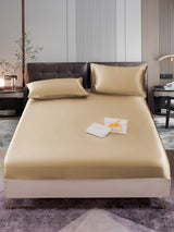 [Beige] SilkSilky-CA 22Momme Bedding Set 001