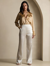 [White] SilkSilky-CA Women's Pants 001