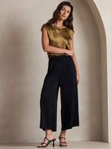[Brown] SilkSilky-CA Cap Sleeve Round Neck Women's T-Shirt 006