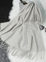 [Light Gray] SilkSilky-CA Wool Scarf 006