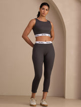 [Gray] SilkSilky-CA Sleeveless Crew Neck Women's Outfit Sets 001