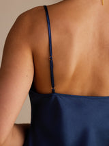 [Dark Blue] SilkSilky-CA Spaghetti Strap V Neck Camisole 004