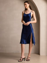 [Dark Blue] SilkSilky-CA Spaghetti Strap Dress 005
