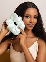 [Mint Green] SilkSilky-CA Scrunchie 002