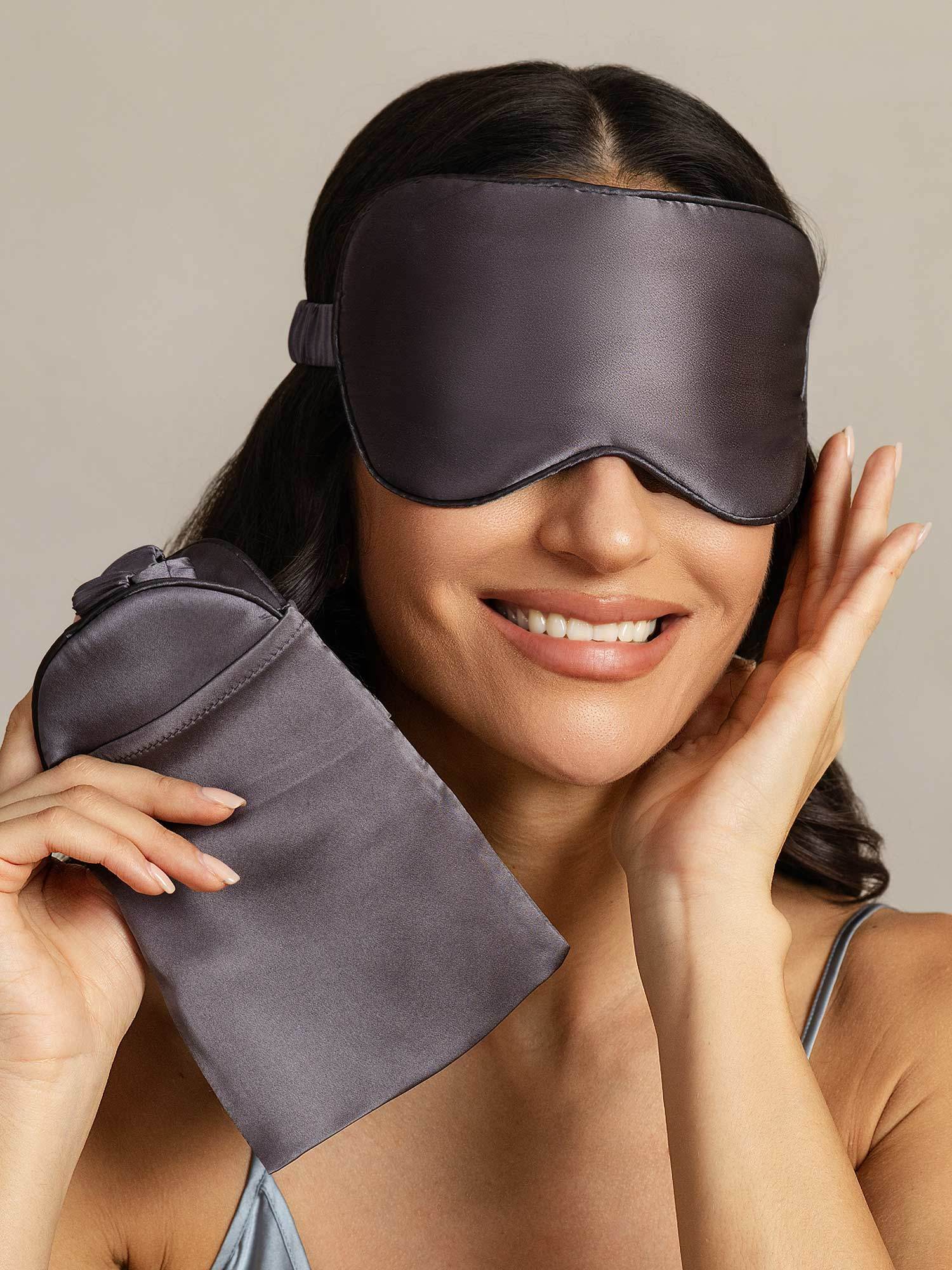 [DarkGray] SilkSilky-CA Pure Silk Eye Mask 005