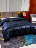 SilkSilky CA 22Momme Pure Silk Duvet Cover DarkBlue 003