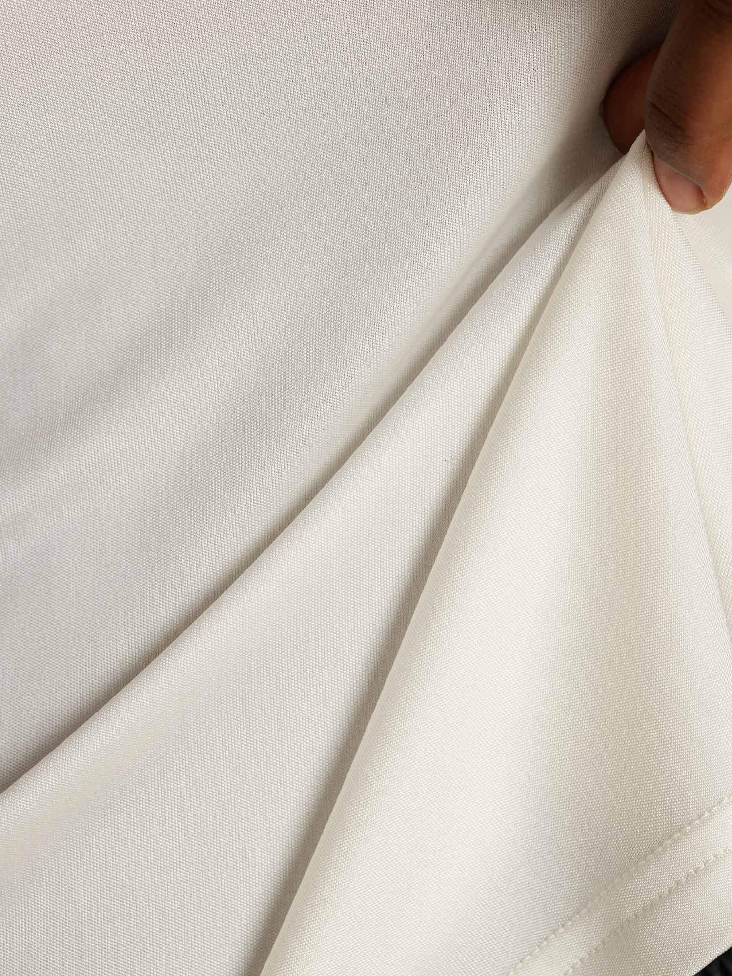 [White] SilkSilky-CA Pure Silk Womens T-Shirt 005,