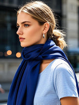 [Dark Blue] SilkSilky-CA Scarf 002
