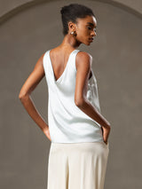 [Light Blue] SilkSilky-CA Sleeveless V Neck Camisole 002
