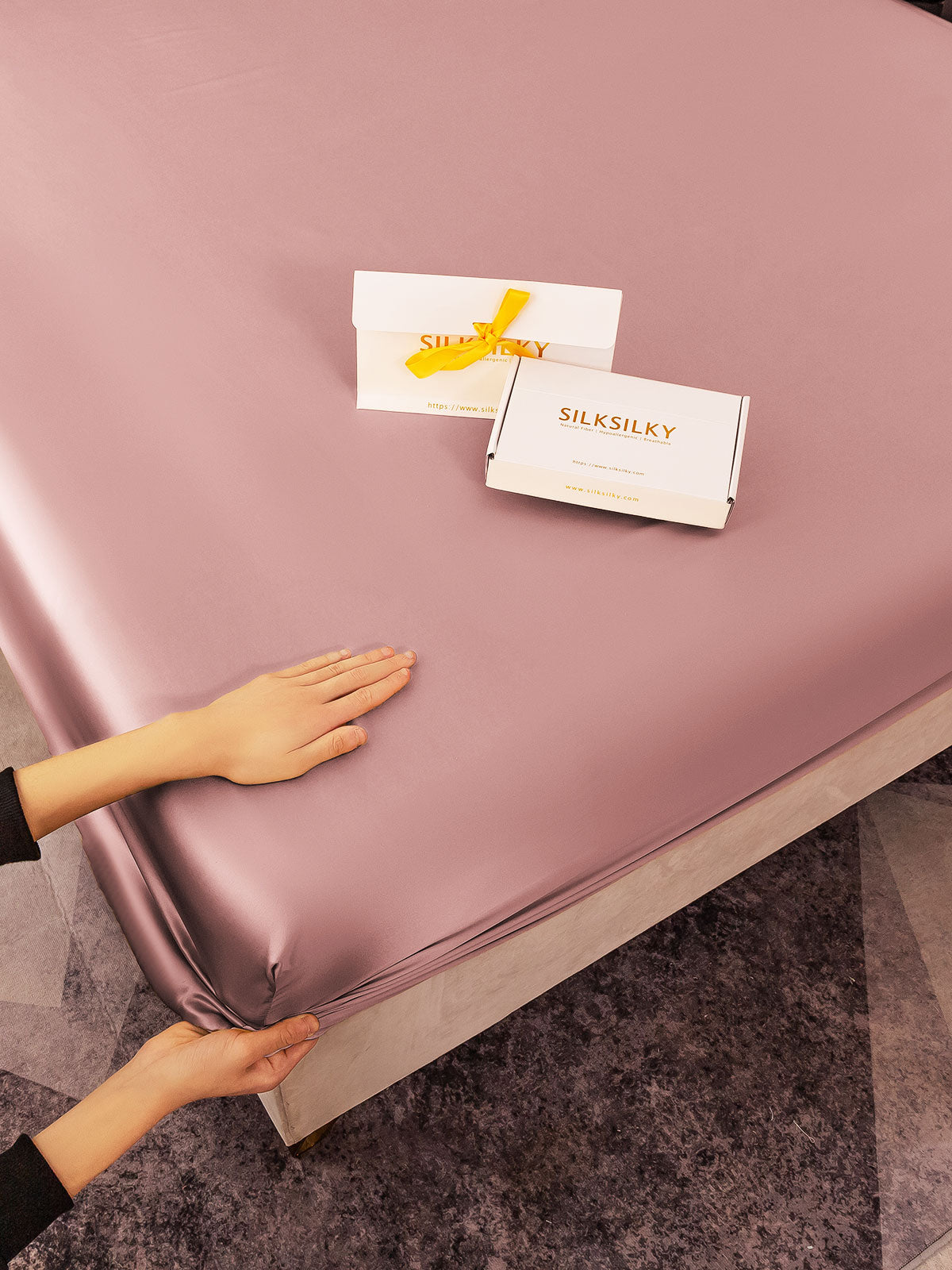 [Pale Mauve] SilkSilky-CA 19Momme Pure Silk Sheet 003