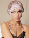 SilkSilky-CA Pure Silk Sleep Cap PaleMauve 002