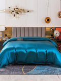 SilkSilky CA 19Momme Pure Silk Duvet Cover Teal 002