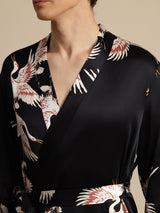 [Black] SilkSilky-CA 19Momme Mens Robe 006