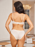 SilkSilky CA Silk Knitted Bra&Panty Set White 003