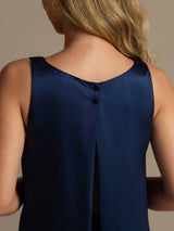 [Dark Blue] SilkSilky-CA Sleeveless Women's Pajamas 005