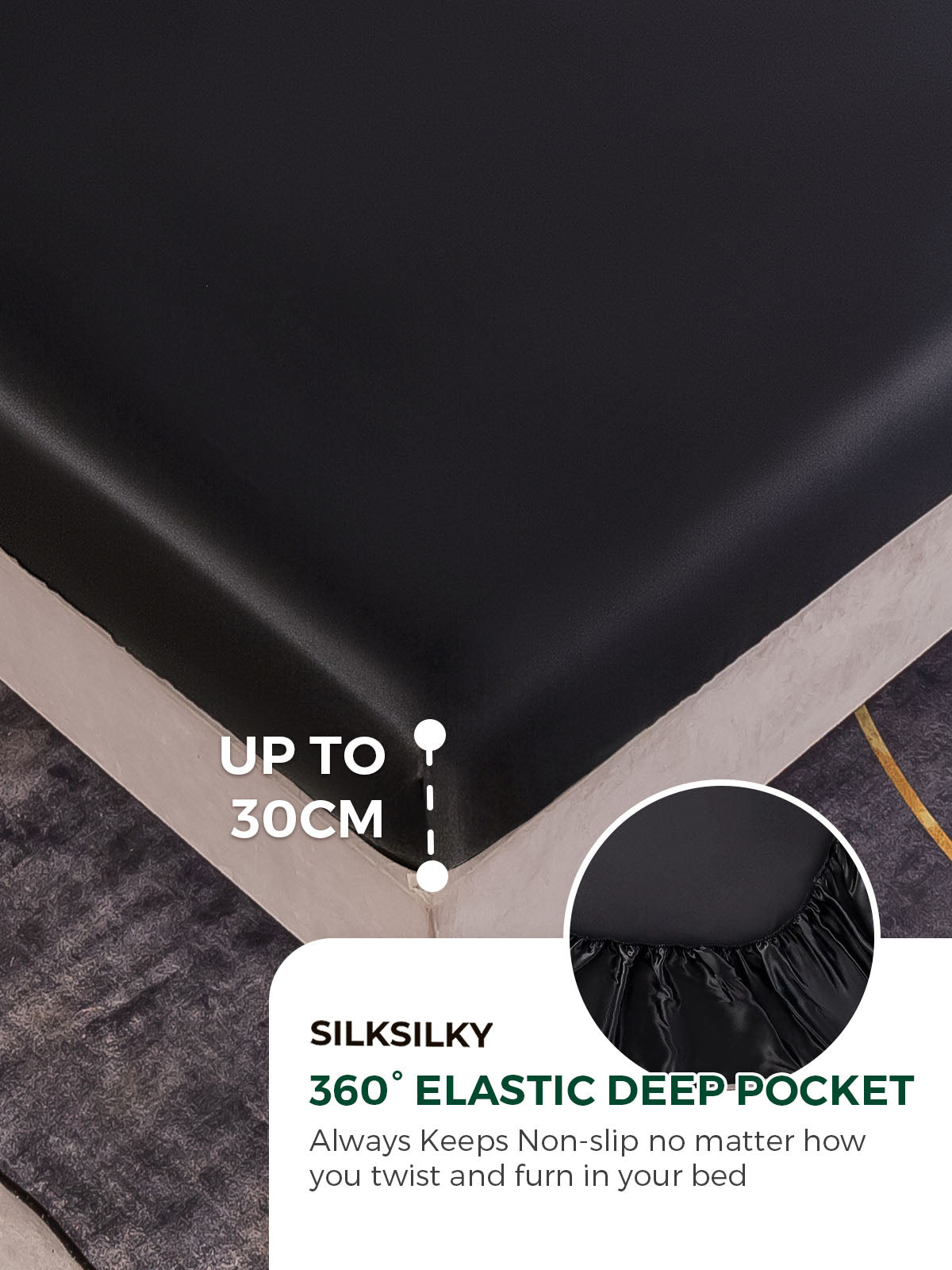 [Black] SilkSilky-CA 25Momme Sheet 004