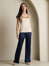 [Champagne] SilkSilky-CA Sleeveless Round Neck Camisole 004