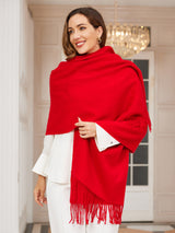 [Red] SilkSilky-CA Wool Scarf 003